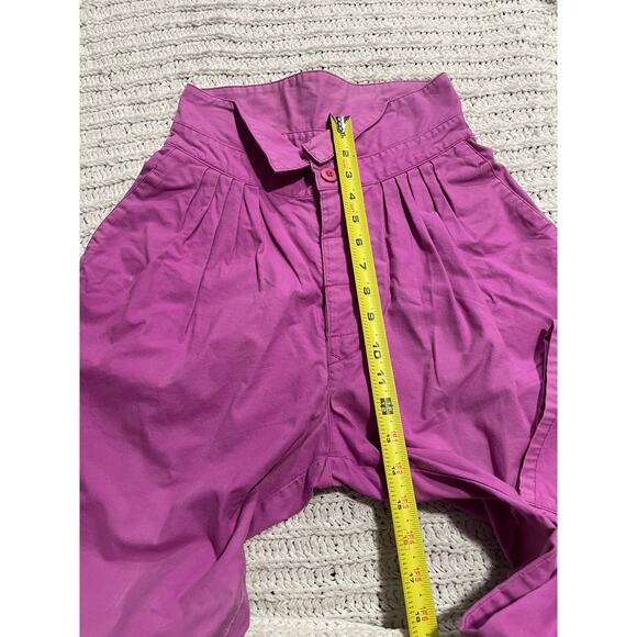 VTG Unionbay Barrel Leg Pants Button 100% Cotton Womens Sz 9 Pink *Discoloration - Picture 4 of 16